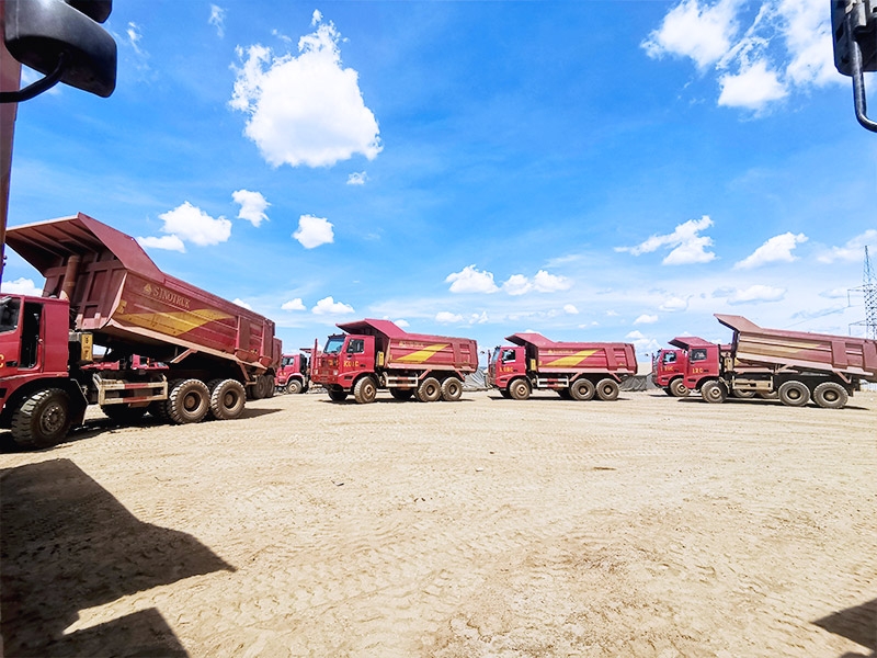 The HOWO MINING KING TIPPER being revised in one mining area of the Democratic Republic of Congo